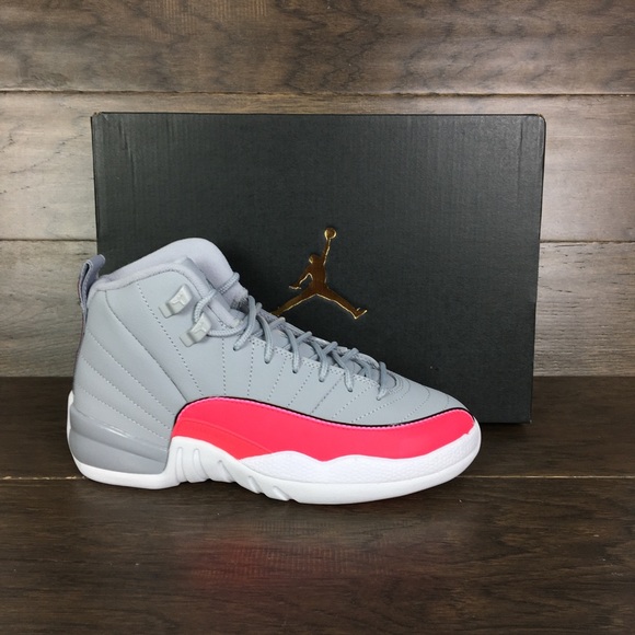 jordan 12 wolf grey racer pink